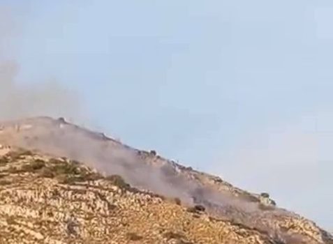 Πυρκαγιά εν υπαιθρω στη Σαλαμινα περιοχή Παλούκια πάνω απ’ τον Ναύσταθμο Σαλαμινας