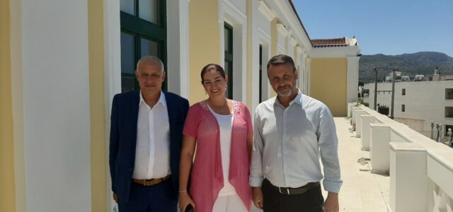 Συνάντηση του Δημάρχου Σαλαμίνας Γιώργου Παναγόπουλου με τον Πρόεδρο της Ελληνολιβανικής Πολιτιστικής Ένωσης (GLCU) κ.  Ουαλίντ Ελιάς