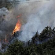 Συνεχείς ρίψεις νερού στα μέτωπα της πυρκαγιάς στο Σειχ-Σου, από καναντέρ και ελικόπτερα