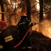 Ολονύχτια μάχη με τις φλόγες για να μη φτάσει η φωτιά στην Ιστιαία