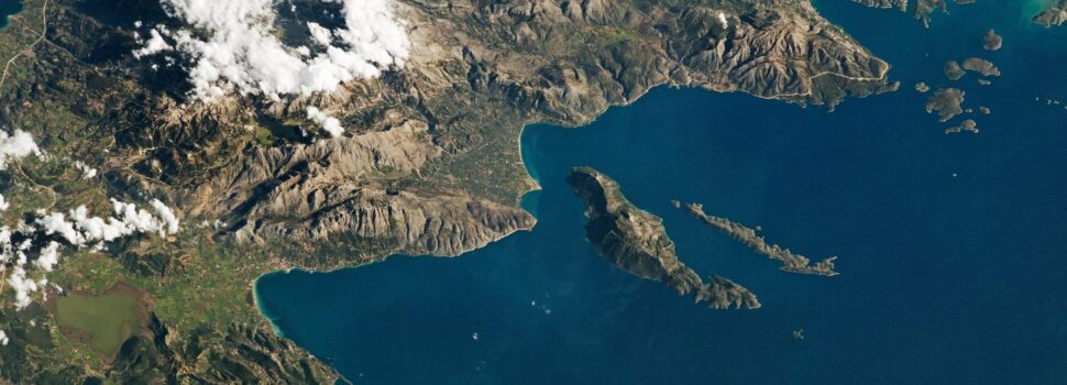 Μια φωτογραφία της Δυτικής Ελλάδας τραβηγμένη από αστροναύτη της NASA από τον Διεθνή Διαστημικό Σταθμό