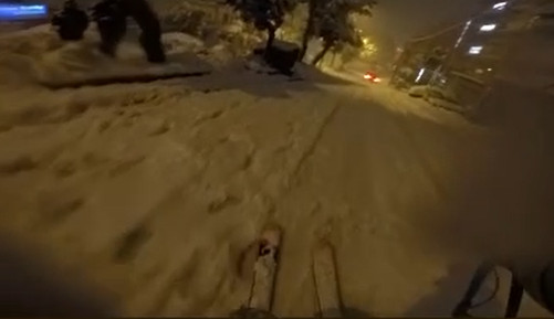 Κακοκαιρία «Ελπίδα»: Κάνουν σκι στη Λεωφόρο Κατεχάκη – Απίθανο βίντεο