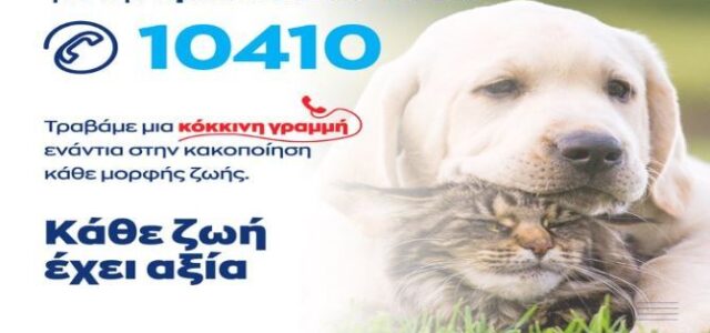 Τ. Θεοδωρικάκος: «Δίνουμε αξία σε κάθε ζωή – Θέτουμε σε εφαρμογή το 10410 για την προστασία των ζώων»