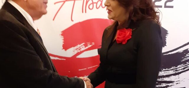 Ο Ντίνος Κουμπάτης στην επίσημη εκδήλωση της Αλβανικής Πρεσβείας