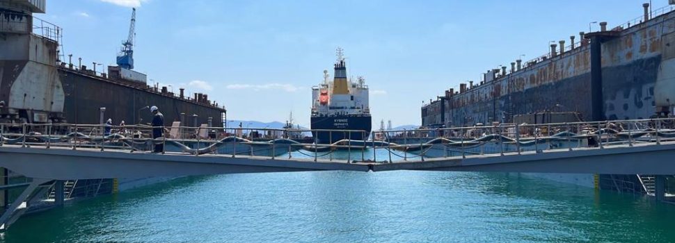 Σε χρόνο ρεκόρ παραδίδεται ξανά προς χρήση στα Ναυπηγεία Ελευσίνας μια από τις μεγαλύτερες Panamax δεξαμενές στην Αν. Μεσόγειο