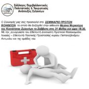 Σελήνια: ΣΕΜΙΝΑΡΙΟ ΠΡΩΤΩΝ ΒΟΗΘΕΙΩΝ