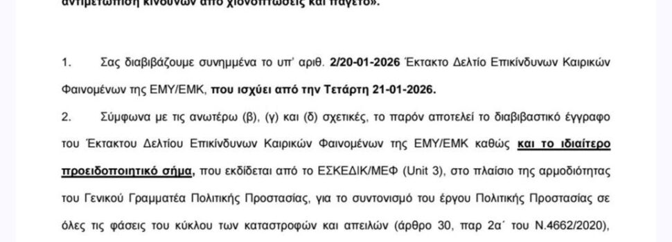 Red Code για την Αττική.  Ο “κακός μας ο καιρός” στο Δήμο Σαλαμίνας