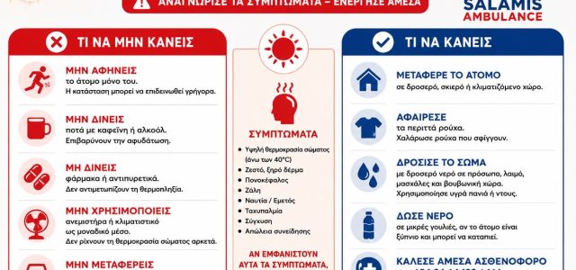 Ο επικείμενος καύσωνας απαιτεί προσοχή από όλους μας